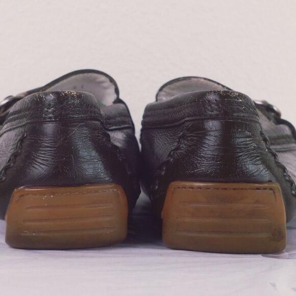 Vintage Christian Dior Leather Driving Loafers Horsebit Mens Brown Size 7.5 - Picture 5 of 9